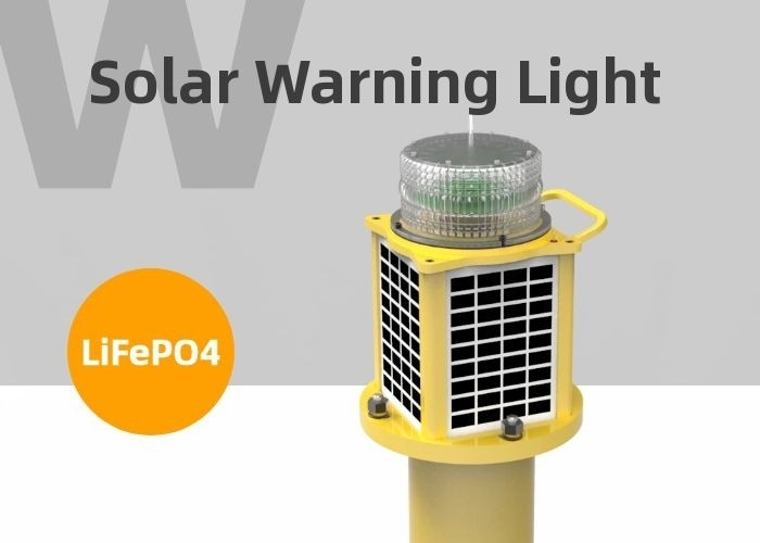 6-7KM Görünürlük Deniz İkaz Işığı 4 Numara Yanıp Sönen Kırmızı Solar LED Navigasyon Fenerleri